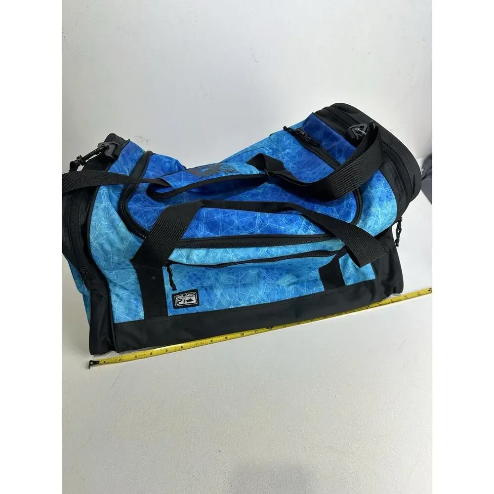 Pelagic Heavy Duty Aqua Blue 50L Duffle Bag Hole